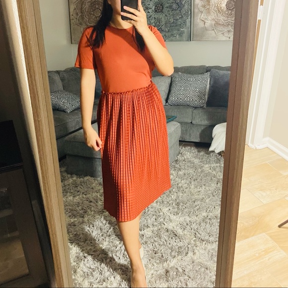 Zara pleated contrast dress NWT - Picture 6 of 7